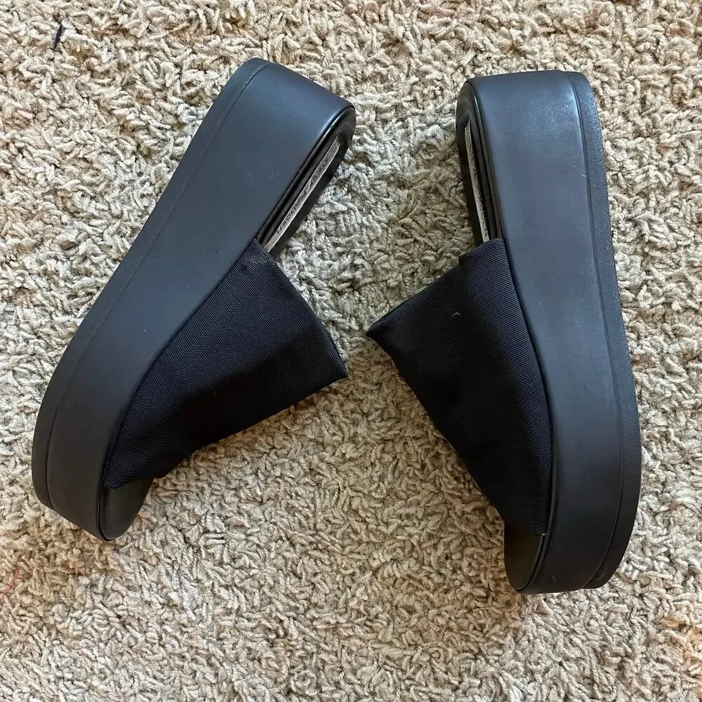 Steve Madden 90s Slinky Sandals Black sz 8 vintage 1990s y2k